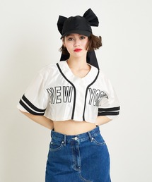 NYエンブロイダリーベースボールショートシャツ