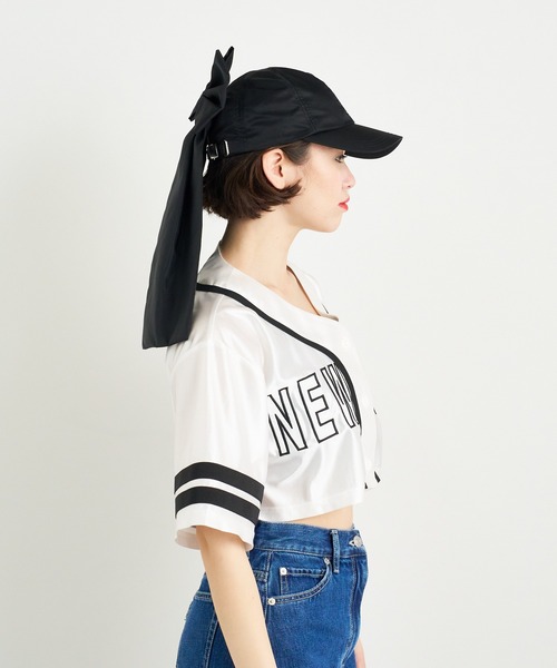 anna sui nyc(アナ スイ エヌ ワイ シー)の「NYエンブロイダリーベースボールショートシャツ(Tシャツ/カットソー・レディース・レッド/ホワイト/ネイビー・FREE)」の15枚目の写真