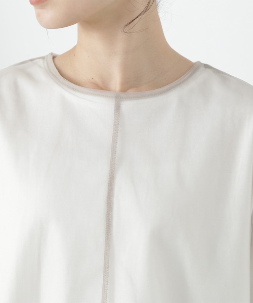 NATURAL BEAUTY BASIC(ナチュラルビューティーベーシック)の「◇チュールレイヤードカットソー(Tシャツ/カットソー・レディース・オフホワイト/ベージュ/チャコールグレー/ダークブラウン・FREE)」の14枚目の写真