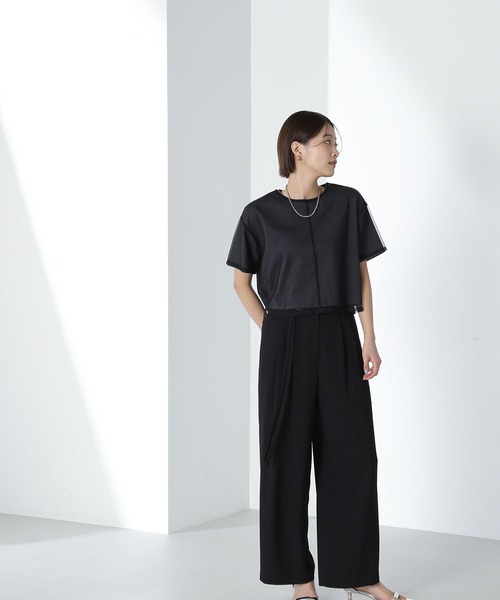 NATURAL BEAUTY BASIC(ナチュラルビューティーベーシック)の「◇チュールレイヤードカットソー(Tシャツ/カットソー・レディース・オフホワイト/ベージュ/チャコールグレー/ダークブラウン・FREE)」の22枚目の写真