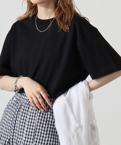 atONE(アットワン)の「atONE 5.6オンスハイグレードコットンTシャツ(Tシャツ/カットソー・レディース・ホワイト/ミックスグレー/カーキ/ライトピンク/ブラック/イエロー系/ベージュ/グレー系/ブルー系その他・M/XL/L)」の16枚目の写真