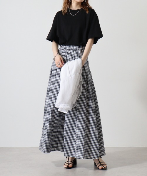 atONE(アットワン)の「atONE 5.6オンスハイグレードコットンTシャツ(Tシャツ/カットソー・レディース・ホワイト/ミックスグレー/カーキ/ライトピンク/ブラック/イエロー系/ベージュ/グレー系/ブルー系その他・M/XL/L)」の17枚目の写真