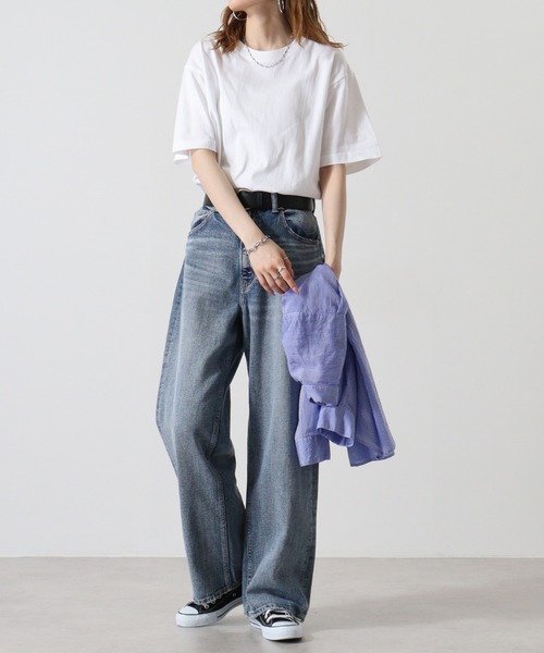 atONE(アットワン)の「atONE 5.6オンスハイグレードコットンTシャツ(Tシャツ/カットソー・レディース・ホワイト/ミックスグレー/カーキ/ライトピンク/ブラック/イエロー系/ベージュ/グレー系/ブルー系その他・M/XL/L)」の12枚目の写真