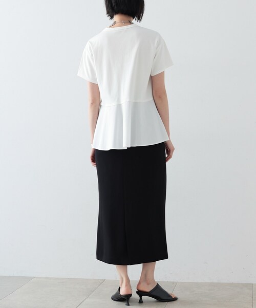 GALLEST（ギャレスト）の「◆アシンメトリぺプラムトップス（Tシャツ/カットソー・レディース・ホワイト系/ブラック/カーキ・38）」の10枚目の写真