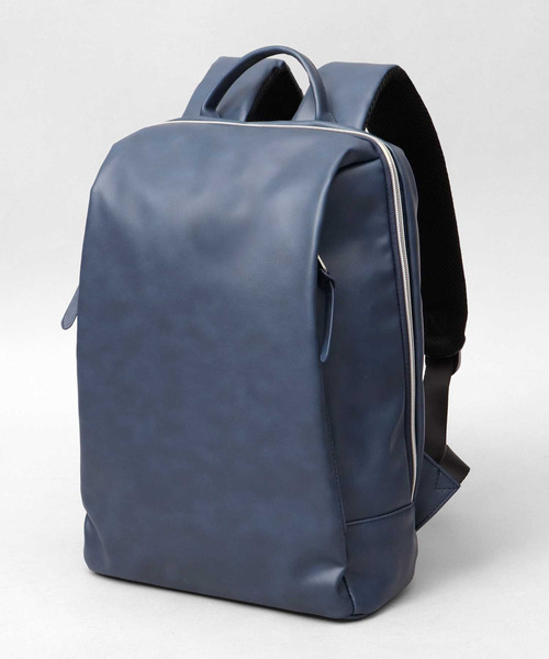 REGiSTA(レジスタ)の「レザー調 薄マチ 軽い ビジネスリュック A4・PC収納対応 軽量リュック(バックパック/リュック・メンズ・ブラック/ダークブラウン/ネイビー・FREE)」の6枚目の写真