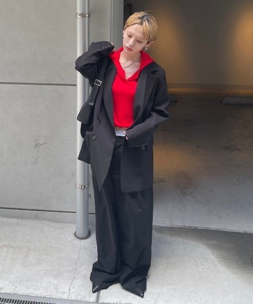 たろ/ブランド販売/即購入ok┈♡゛ セール】【Chikashitsu + OaKS】drawstring hooded sleeveless