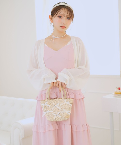 DearMyLoveRose(ディアマイラブローズ)の「ミニミニリボンカゴバッグ(ボストンバッグ・レディース・ホワイト/ベビーピンク/ブルー/グレー/ブラック・FREE)」の9枚目の写真