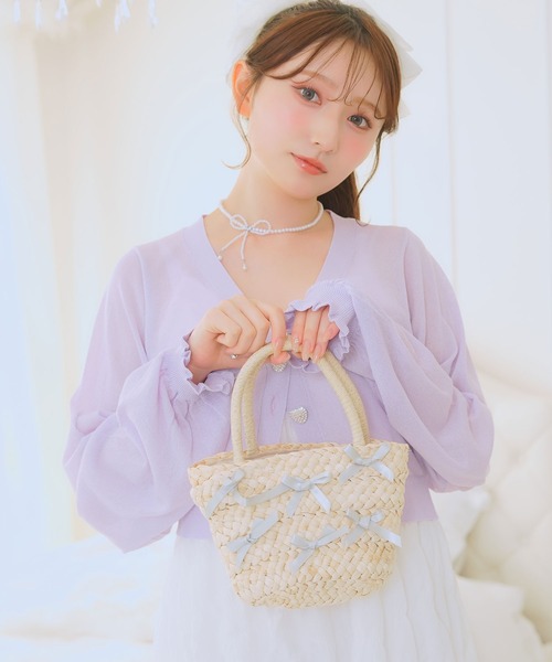 DearMyLoveRose(ディアマイラブローズ)の「ミニミニリボンカゴバッグ(ボストンバッグ・レディース・ホワイト/ベビーピンク/ブルー/グレー/ブラック・FREE)」の22枚目の写真