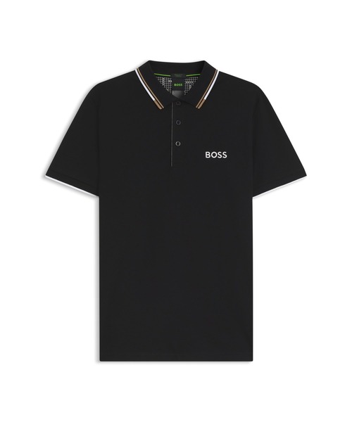 BOSS（ボス）の「コットンブレンド コントラストロゴ ポロシャツ