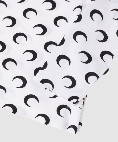 MARINE SERRE（マリーン・セル）の「MOON PRINTED JERSEY SECOND SKIN CREWNECK TOP（その他トップス・レディース・ホワイト系その他/ベージュ/ブラウン・X-SMALL/SMALL/MEDIUM/S/M/XS）」の5枚目の写真
