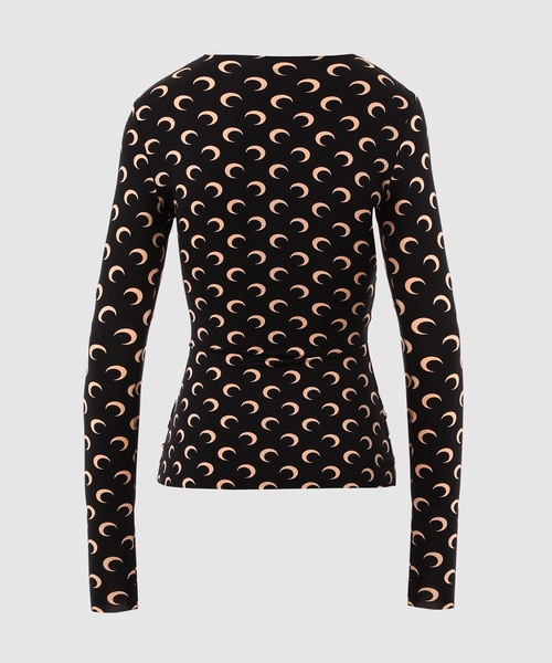 MARINE SERRE（マリーン・セル）の「MOON PRINTED JERSEY SECOND SKIN CREWNECK TOP（その他トップス・レディース・ホワイト系その他/ベージュ/ブラウン・X-SMALL/SMALL/MEDIUM/S/M/XS）」の6枚目の写真