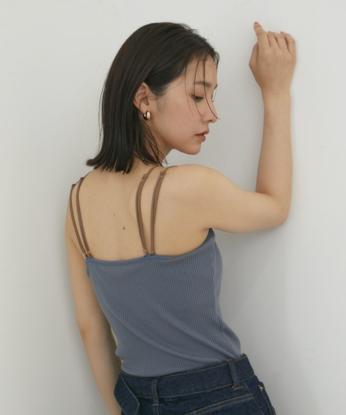 VIS(ビス)の「【近赤外線対策/UVケア/洗える】ミジンコボーダーアンサンブル【SET】(アンサンブル・レディース・ピンク系その他2/ブラウン/ブラック/ブラック系その他・FREE)」の12枚目の写真