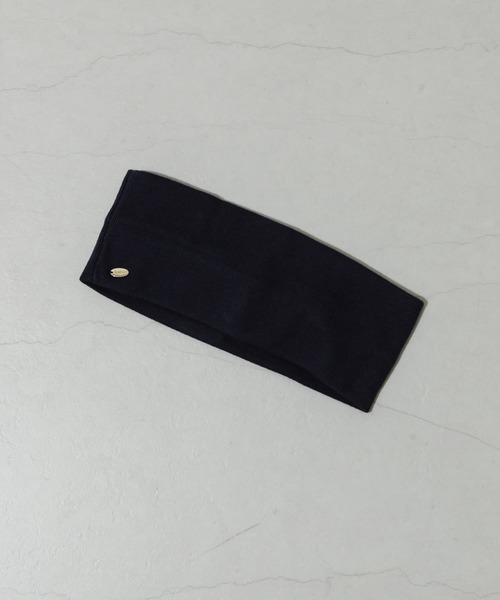 SMELLY(スメリー)の「シンプルリブヘアバンド(ヘアバンド・レディース・ネイビー/ブラック・-)」の1枚目の写真