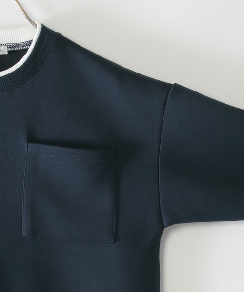 ikka（イッカ）の「【洗濯機で洗える／親子コーデ】GOKU楽ダンボールレイヤープルオーバー（120~160cm）（Tシャツ/カットソー・キッズ・ベージュ/ネイビー/グリーン/モカ・120/130/140/150/160）」の13枚目の写真