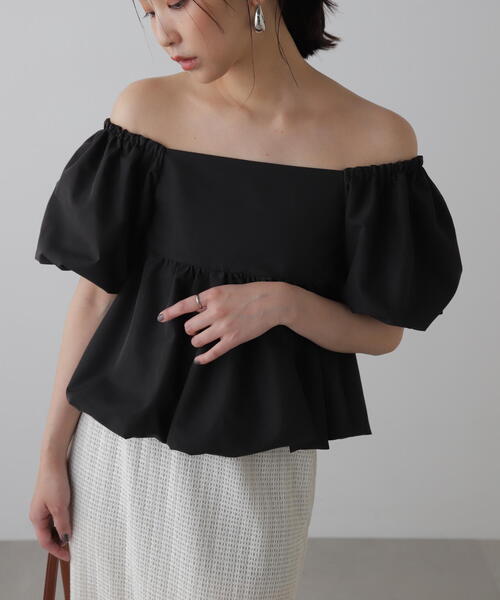 FREE'S MART（フリーズマート）の「■[2WAY]ペプラムバルーンブラウス（シャツ/ブラウス・レディース・ホワイト/ブラック/ブルー・FREE）」の12枚目の写真