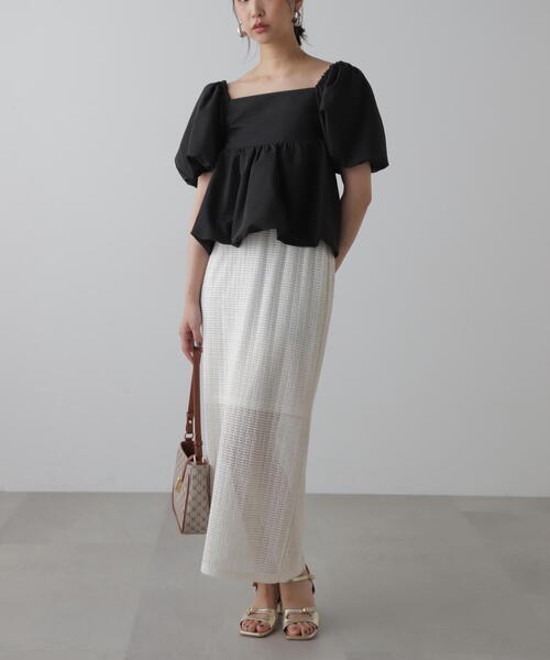 FREE'S MART（フリーズマート）の「■[2WAY]ペプラムバルーンブラウス（シャツ/ブラウス・レディース・ホワイト/ブラック/ブルー・FREE）」の16枚目の写真