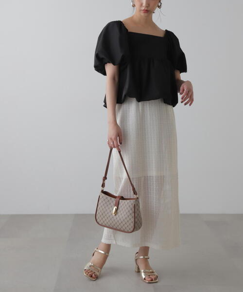 FREE'S MART（フリーズマート）の「■[2WAY]ペプラムバルーンブラウス（シャツ/ブラウス・レディース・ホワイト/ブラック/ブルー・FREE）」の10枚目の写真