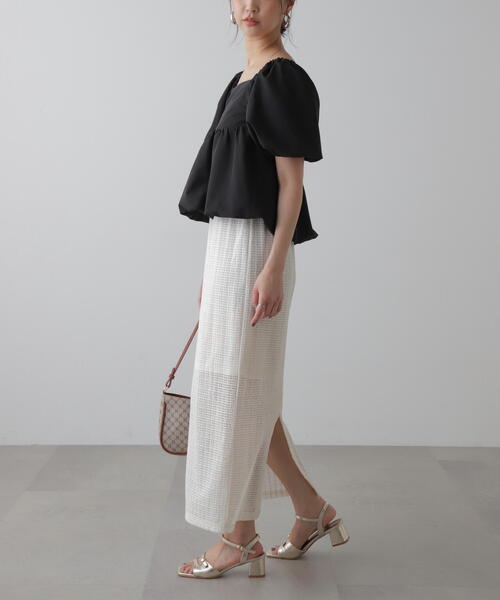 FREE'S MART（フリーズマート）の「■[2WAY]ペプラムバルーンブラウス（シャツ/ブラウス・レディース・ホワイト/ブラック/ブルー・FREE）」の5枚目の写真