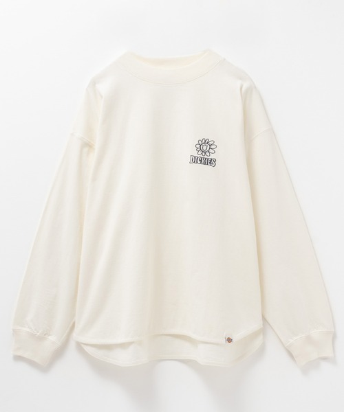Dickies(ディッキーズ)の「Dickies ワンポイント刺繍 ロングTシャツ 長袖 ロンT(Tシャツ/カットソー・レディース・アイボリー/ブラック/ピンク・フリー)」の17枚目の写真