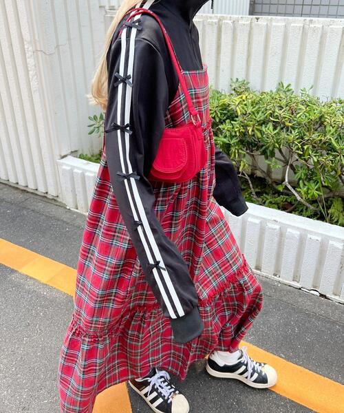 WC（ダブル シー）の「タータンチェックキャミワンピース