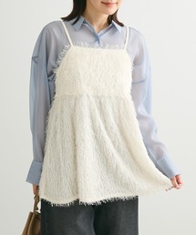 ラメフリンジカットキャミソールビスチェ