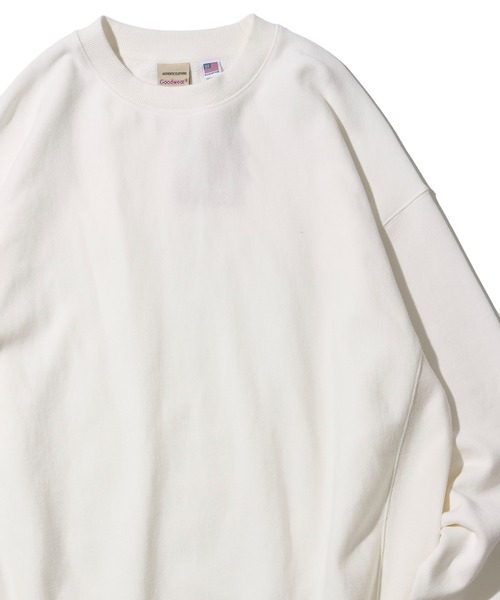 Goodwear（グッドウェア）の「【Goodwear/グッドウェア】12オンス USAコットン 無地 オーバーサイズクルーネックスウェットプルオーバー（スウェット・メンズ・ネイビー/オフホワイト/グレー/ブラック/カーキ・SMALL/MEDIUM/LARGE）」の2枚目の写真