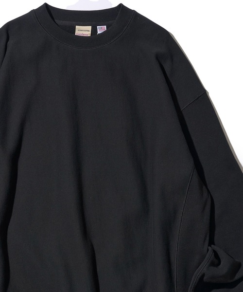 Goodwear（グッドウェア）の「【Goodwear/グッドウェア】12オンス USAコットン 無地 オーバーサイズクルーネックスウェットプルオーバー（スウェット・メンズ・ネイビー/オフホワイト/グレー/ブラック/カーキ・SMALL/MEDIUM/LARGE）」の3枚目の写真
