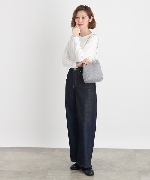 grove(グローブ)の「◆【雑誌掲載】ラメニットチェーン巾着ショルダー(ショルダーバッグ・レディース・アイボリー系3/ライトグレー系3/グレー系その他4/ブラック系3・00)」の6枚目の写真