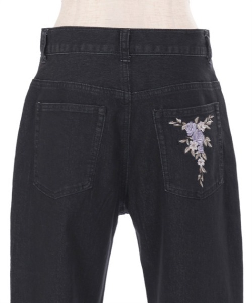 axes femme（アクシーズファム）の「エンブロイダリーデニムパンツ