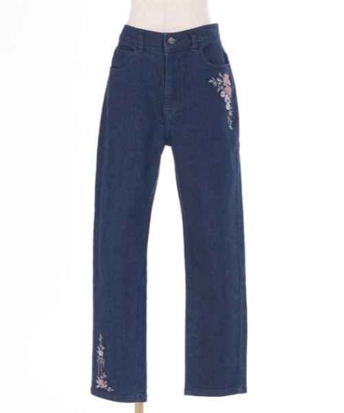 axes femme(アクシーズファム)の「エンブロイダリーデニムパンツ(デニムパンツ・レディース・インディゴブルー/ブラック・MEDIUM/LARGE)」の15枚目の写真