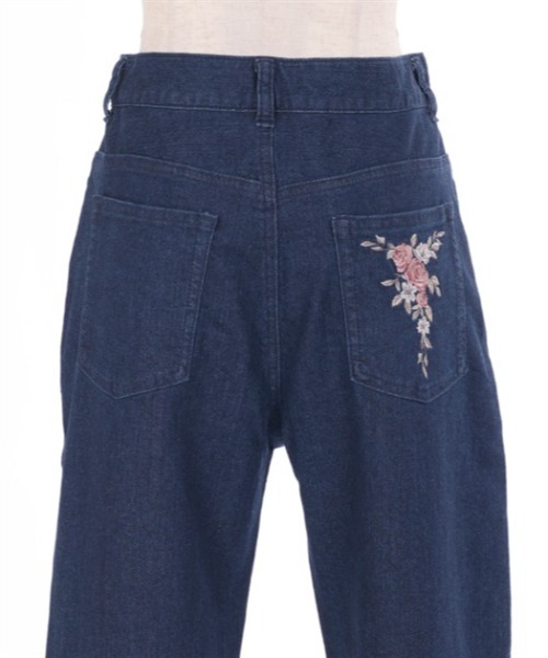 axes femme（アクシーズファム）の「エンブロイダリーデニムパンツ