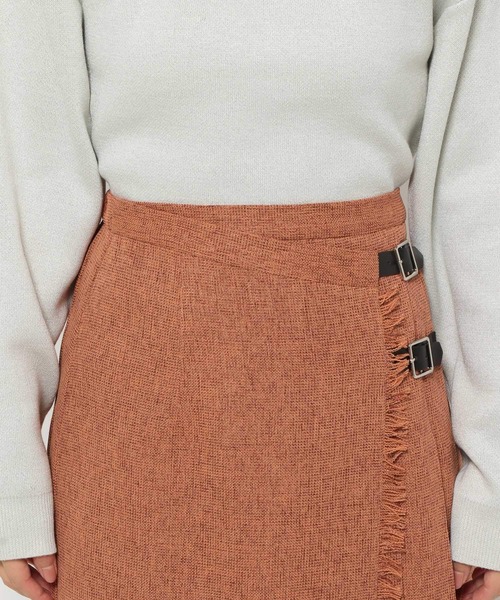 mysty woman（ミスティウーマン）の「ラップライクキルトスカート 149267（スカート・レディース・ブラウン/グレー/オレンジ・FREE）」の12枚目の写真