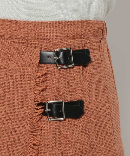 mysty woman（ミスティウーマン）の「ラップライクキルトスカート 149267（スカート・レディース・ブラウン/グレー/オレンジ・FREE）」の11枚目の写真