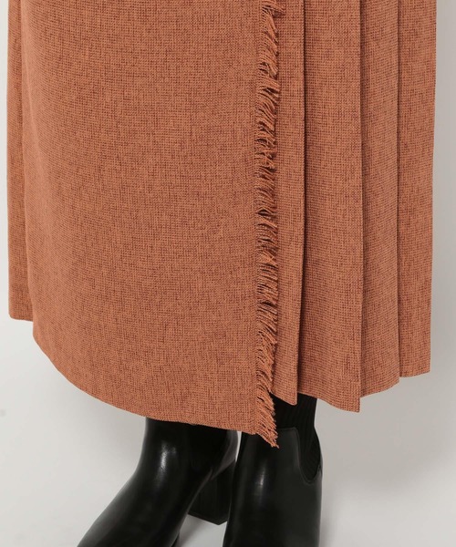 mysty woman（ミスティウーマン）の「ラップライクキルトスカート 149267（スカート・レディース・ブラウン/グレー/オレンジ・FREE）」の9枚目の写真