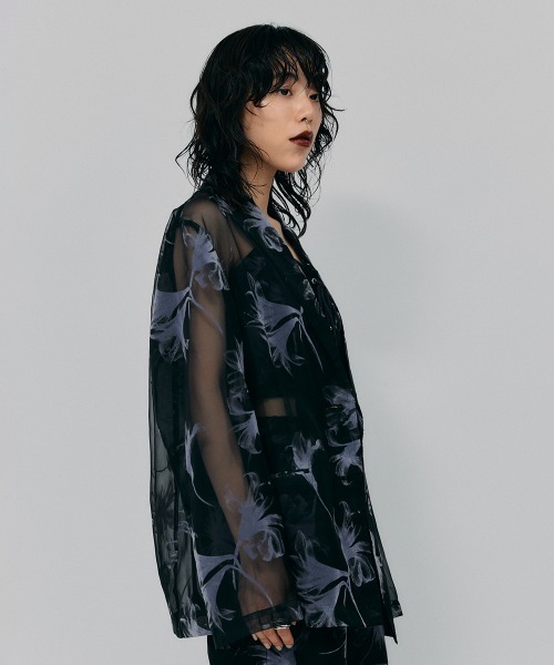 led.tokyo（レッドトウキョウ）の「【led.tokyo】オーガンジーシアージャケット（テーラードジャケット・レディース・ブラック/ブラウン・FREE）」の10枚目の写真