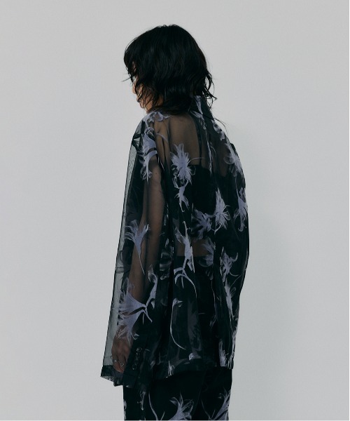 led.tokyo（レッドトウキョウ）の「【led.tokyo】オーガンジーシアージャケット（テーラードジャケット・レディース・ブラック/ブラウン・FREE）」の11枚目の写真