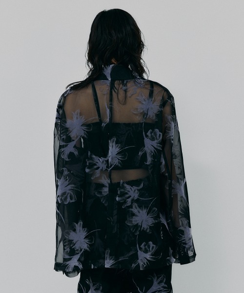 led.tokyo（レッドトウキョウ）の「【led.tokyo】オーガンジーシアージャケット（テーラードジャケット・レディース・ブラック/ブラウン・FREE）」の12枚目の写真