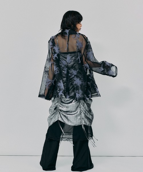 led.tokyo（レッドトウキョウ）の「【led.tokyo】オーガンジーシアージャケット（テーラードジャケット・レディース・ブラック/ブラウン・FREE）」の20枚目の写真