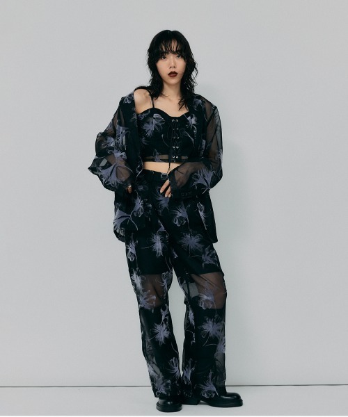 led.tokyo（レッドトウキョウ）の「【led.tokyo】オーガンジーシアージャケット（テーラードジャケット・レディース・ブラック/ブラウン・FREE）」の14枚目の写真