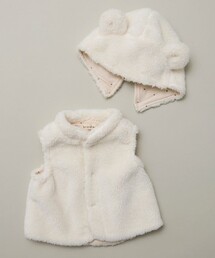 【ベビー / フード取り外し可能】クマ耳ベスト