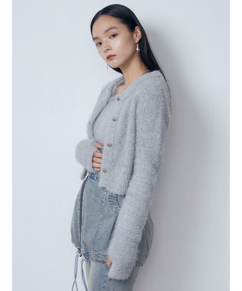 EMODA(エモダ)の「シャギーコンパクトツインニット(ニット/セーター・レディース・グレー/ブラック/ベージュ/パープル・FREE)」の10枚目の写真