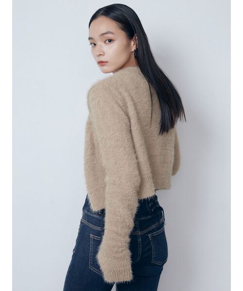 EMODA(エモダ)の「シャギーコンパクトツインニット(ニット/セーター・レディース・グレー/ブラック/ベージュ/パープル・FREE)」の16枚目の写真