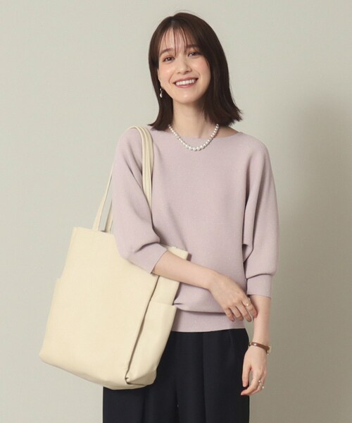 ITS'DEMO（イッツデモ）の「◆【A4対応／通勤／6ポケット】収納上手になれるトート（トートバッグ・レディース・アイボリー/ブラック/ナチュラル/ブルー/ベージュ/シルバー/ダークグレー/ブロンズ・00）」の9枚目の写真