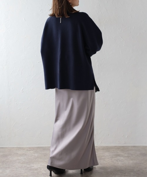 Bonjour Sagan（ボンジュールサガン）の「サテンマキシスカート（スカート・レディース・ダークブラウン/ブラック/アイボリー/グレー・FREE）」の18枚目の写真