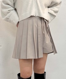 プリーツスカートレイヤードショートパンツ