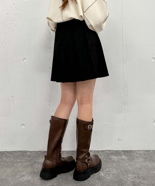 archives（アルシーヴ）の「プリーツスカートレイヤードショートパンツ（その他パンツ・レディース・ブラック/グレー/モカ・MEDIUM）」の7枚目の写真