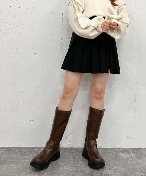 archives（アルシーヴ）の「プリーツスカートレイヤードショートパンツ（その他パンツ・レディース・ブラック/グレー/モカ・MEDIUM）」の8枚目の写真