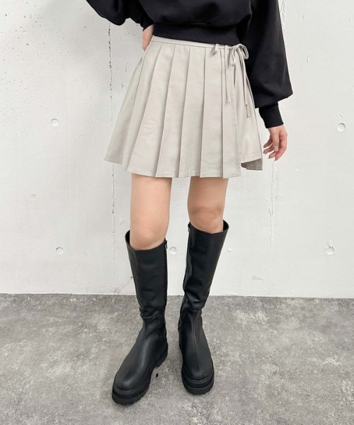 archives（アルシーヴ）の「プリーツスカートレイヤードショートパンツ（その他パンツ・レディース・ブラック/グレー/モカ・MEDIUM）」の15枚目の写真