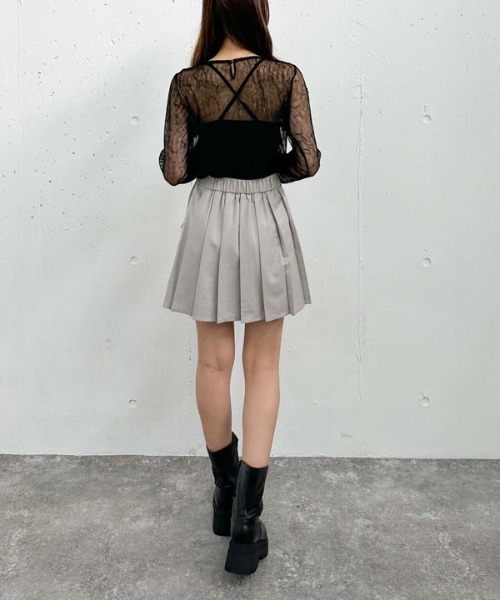 archives（アルシーヴ）の「プリーツスカートレイヤードショートパンツ（その他パンツ・レディース・ブラック/グレー/モカ・MEDIUM）」の18枚目の写真