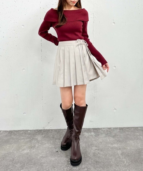 archives（アルシーヴ）の「プリーツスカートレイヤードショートパンツ（その他パンツ・レディース・ブラック/グレー/モカ・MEDIUM）」の20枚目の写真